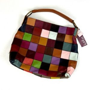 NWT - Kooba Leather Patchwork Hobo Bag
